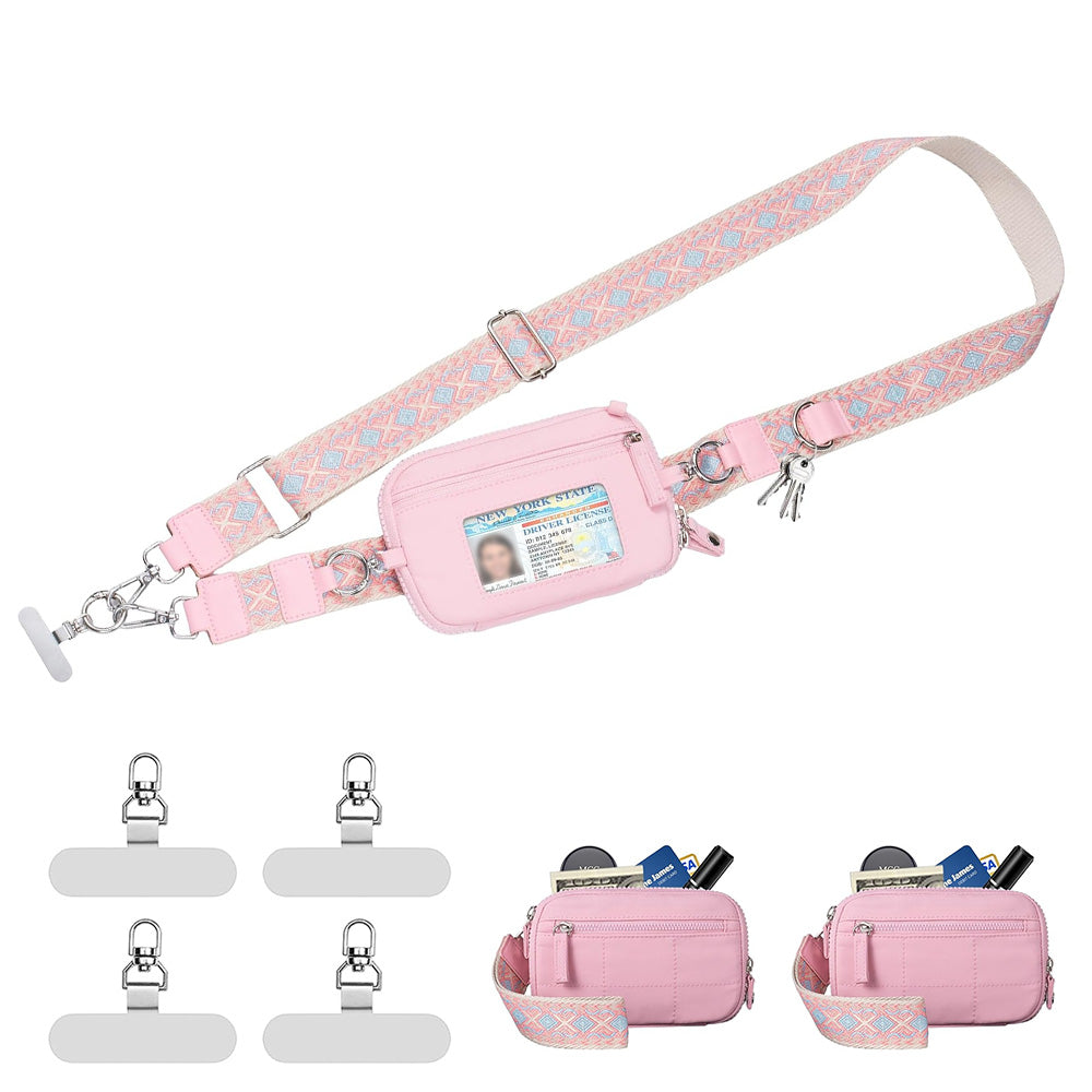 2XPhone Lanyard Clip and Go Strap for Phone with Wallet Crossbody