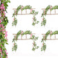 4Pcs Artificial Silk Wisteria Vine Hanging Garland 1.8 m for Home and Garden Decoration