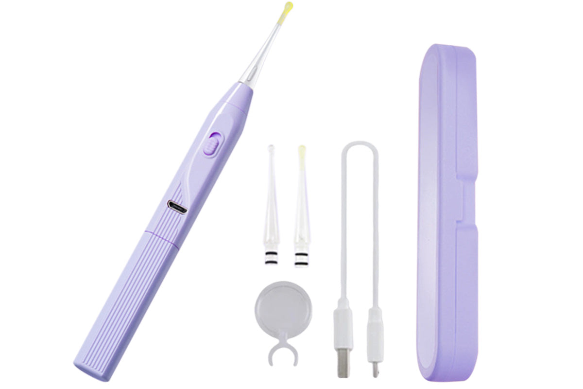 LED Lighted Ear Cleaner Kit USB Rechargeable Ear Wax Removal Tool