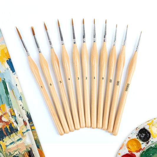 11 PCS Artist Paint Brush Set Detail Painting Brush for Watercolor Acrylic Oil