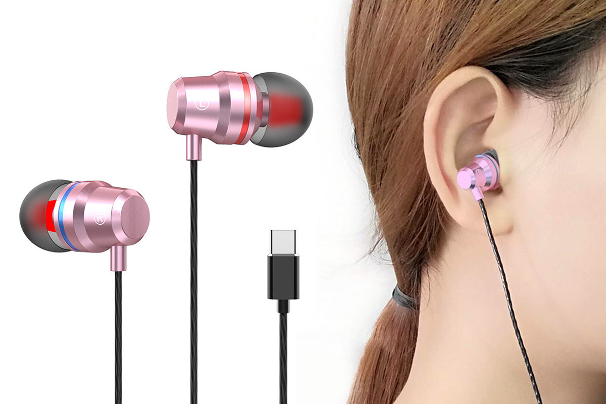 USB C Headphones Over Ear Hooks for iPhone 16 15 Pro Max Plus Samsung Galaxy S25