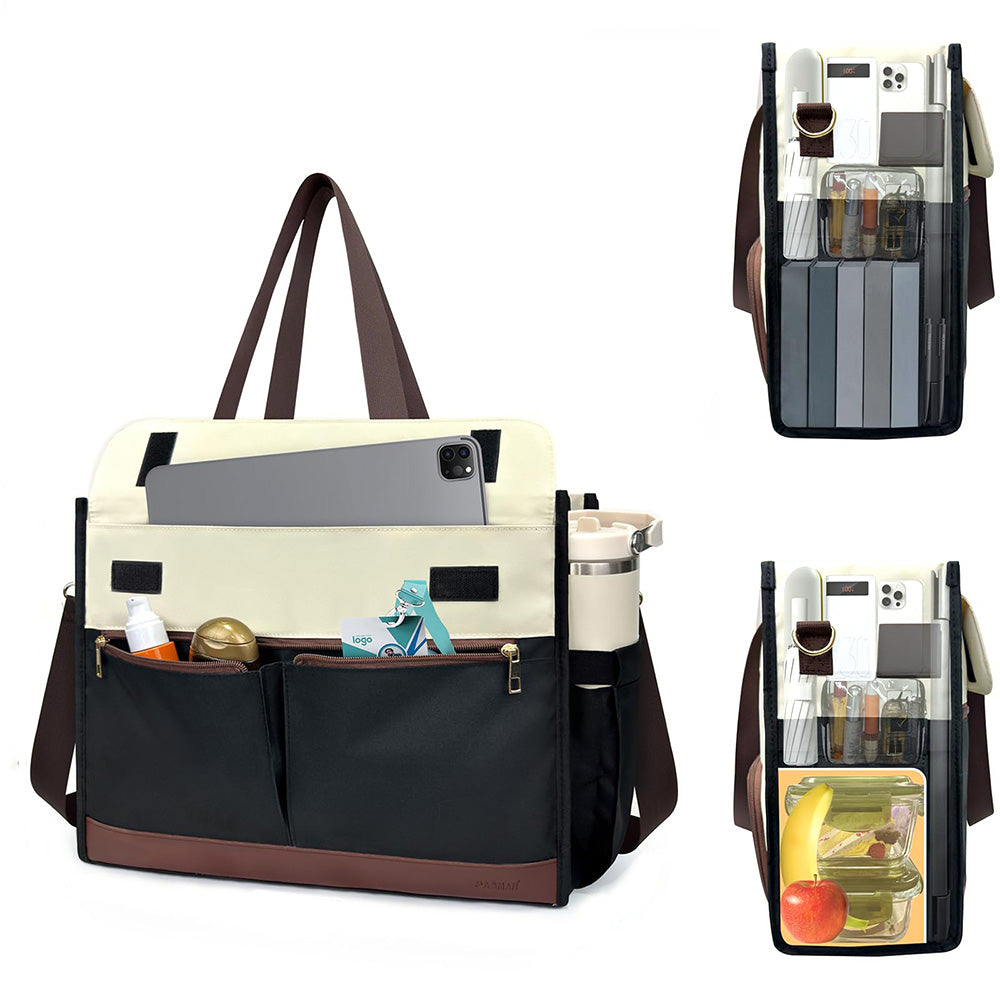 Lunch Tote Bag With Insulated Lunch Box Compartment For Travel And Leisure