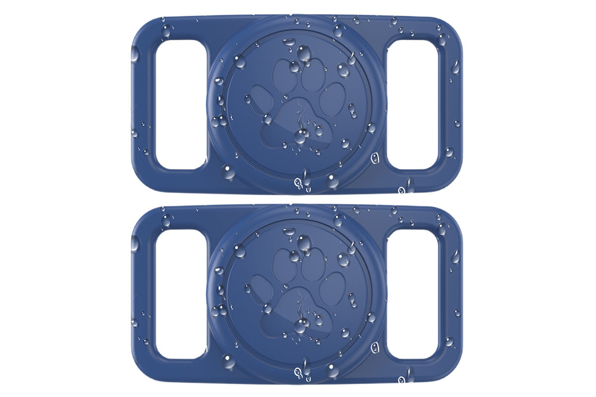2Pcs Waterproof Dog Collar Holder for Apple AirTag Silicone Air Tags Case