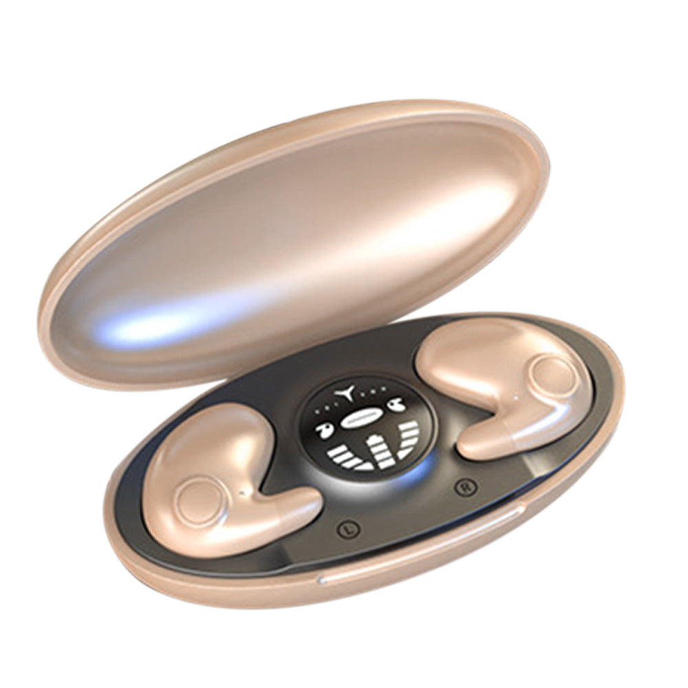 Ultra Thin Invisible Earphone Bluetooth 5.3 for Side Sleeping with LED Display