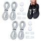 2 Pairs Elastic No Tie Shoelaces with Spring Lock for Adults and Seniors Easy On and Off