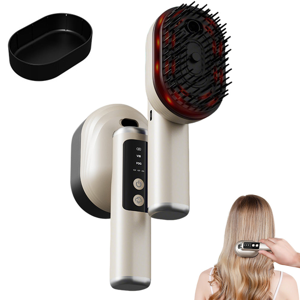 Wireless Electric Hair Comb with Vibration and Oil Mist Spray