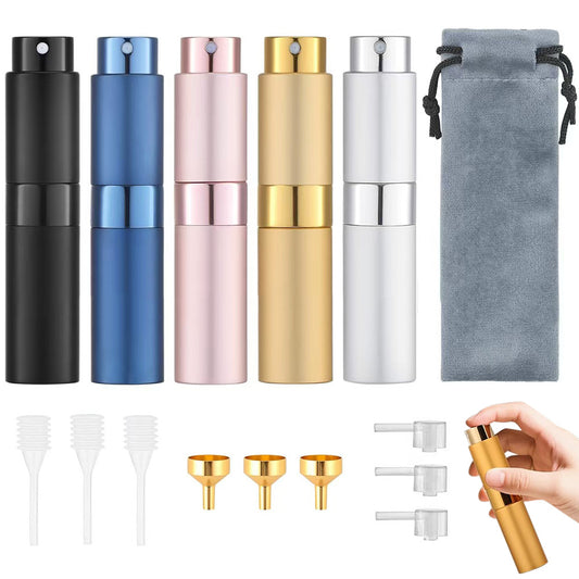 8ml Perfume or Cologne Travel Refillable Spray Bottle Portable Twist-Up Dispenser