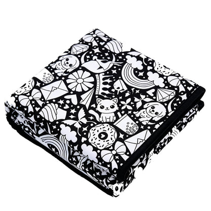 DIY Coloring Blanket Washable Reusable Coloring Mat for Adults Girls Boys-Style 2