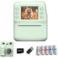 Instant Print Camera with 32GB TF Card 1080P HD Video Portable Digital Printing Toy Gift