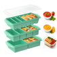3 Pack Silicone Freezer Trays with Lids for Soup Sauce Meal Prep Storage