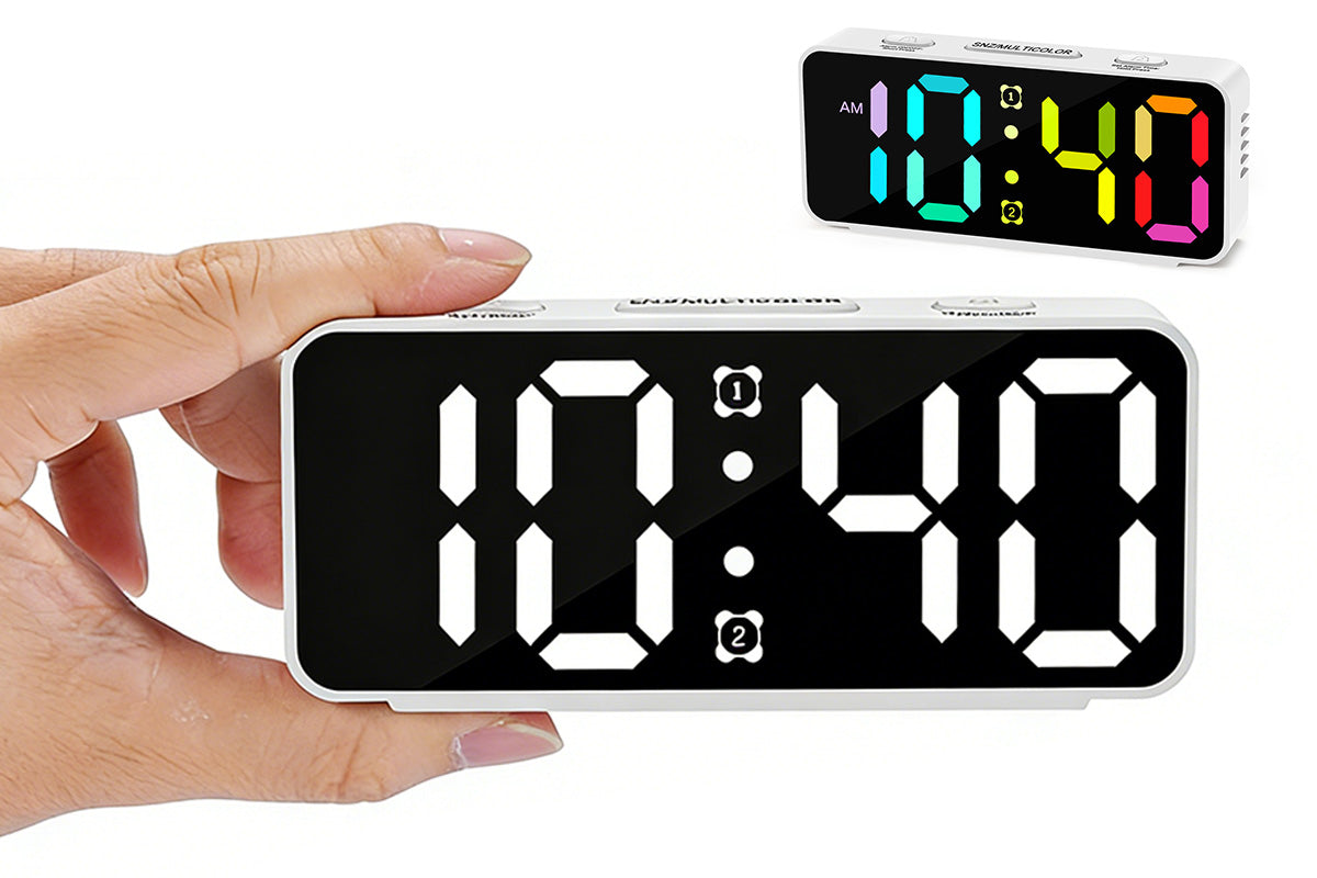 Small Digital Alarm Clock with 6 Dimmers and 5 Alarm Volumes for Bedrooms