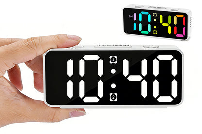 Small Digital Alarm Clock with 6 Dimmers and 5 Alarm Volumes for Bedrooms