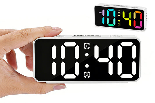 Small Digital Alarm Clock with 6 Dimmers and 5 Alarm Volumes for Bedrooms