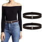 2Pcs Women Adjustable Stretch Belt Invisible Elastic Waistband for Pants Jeans Dresses
