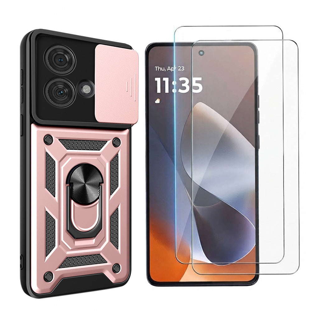 Case and Tempered Glass Screen Protector Set for Moto G86 Power