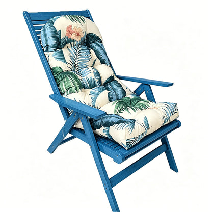 High Back Rocking Chair Cushion Water Resistant Outdoor Seat Pad with Ties