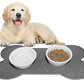 Dog Food Mats for Floors Waterproof Silicone Dog Bowl Mat with Raised Edge