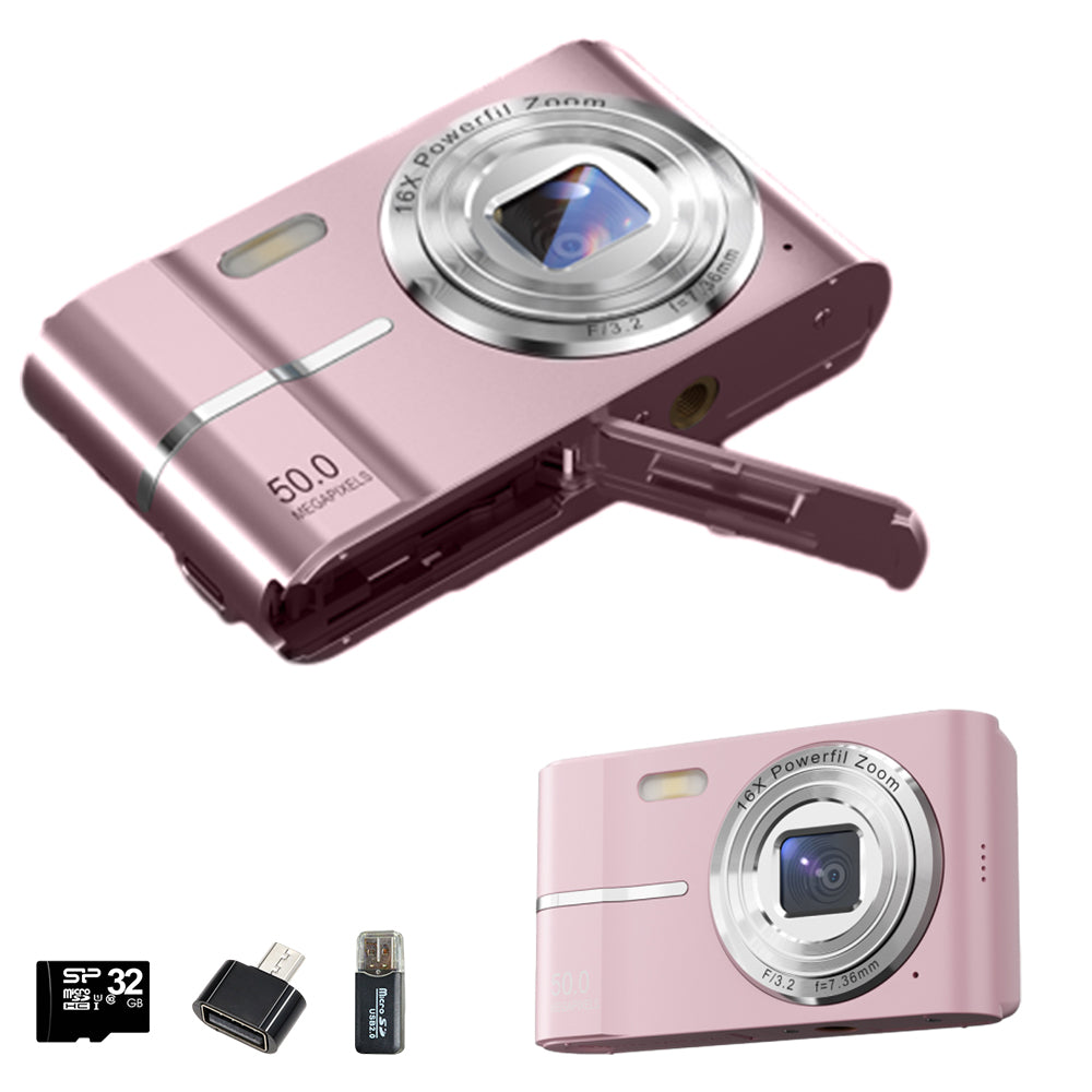4K Digital Camera Screen Video for Photography with 32GB Memory Card
