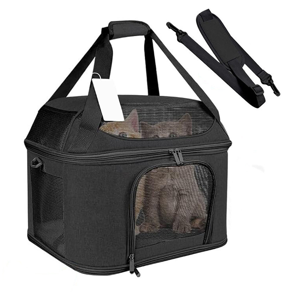Breathable Pet Carrier Foldable Cat Travel Bag Shoulder Bag