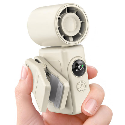 Clip On Handheld Turbo Fan with LED Display 4 Speeds and 180 Degree Tilt