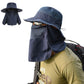 Outdoor Sun Protection Fishing Cap Wide Brim Hat With Neck Flap And Face Cover