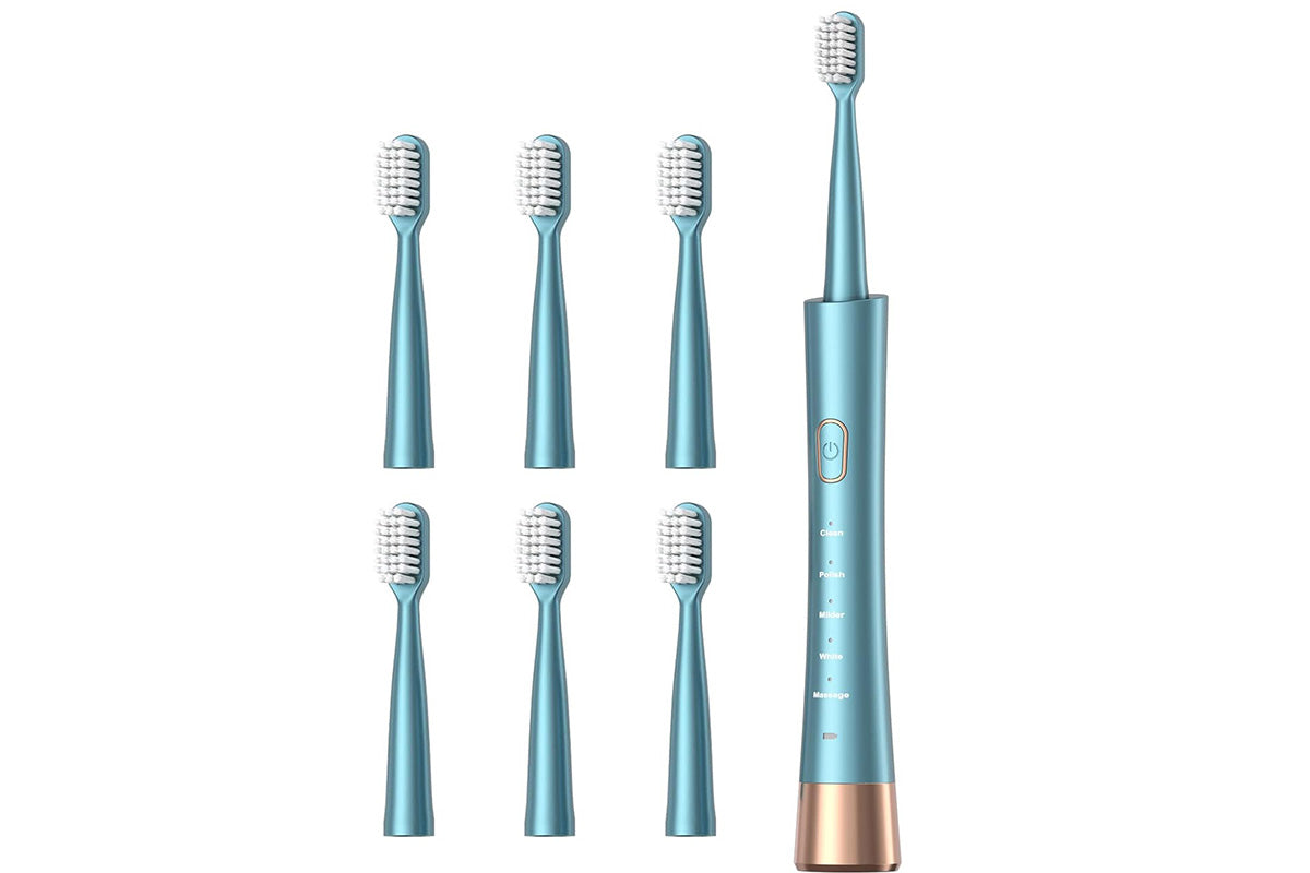 Electric Toothbrush for Adults with 6 Brush Heads and Smart Timer Sonic Toothbrush