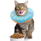 Cat Cone Soft Collar Adjustable Kitten Recovery Cones Cat Donut Collar-Blue