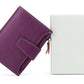Genuine Leather Women's Wallet Short RFID Blocking Purse with Zipper