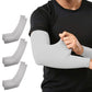 3 Pairs 40cm Straight Nylon Spandex Cooling Arm Sleeves without Thumb Holes