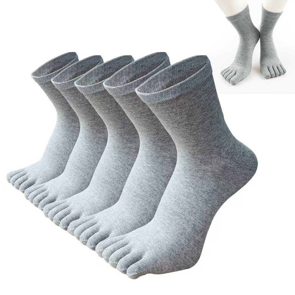 5 Pack Mens Breathable Five Toe Socks
