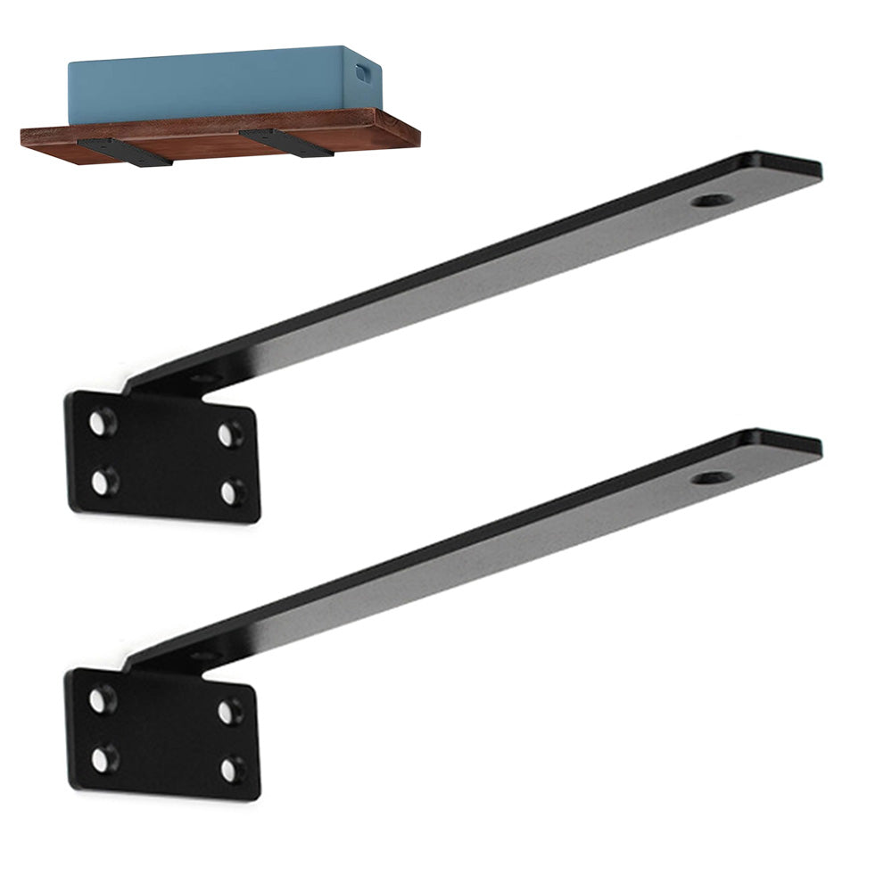 2Pcs Hidden Shelf Brackets 0.4 cm Thick for Floating Shelf Support