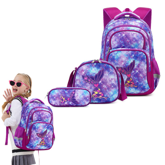Kids Backpack Set with a Pencil Case and Insulate Lunch Bag