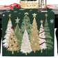 Christmas Table Runner Xmas Trees Tablecloth Cover For Kitchen Dinner Party