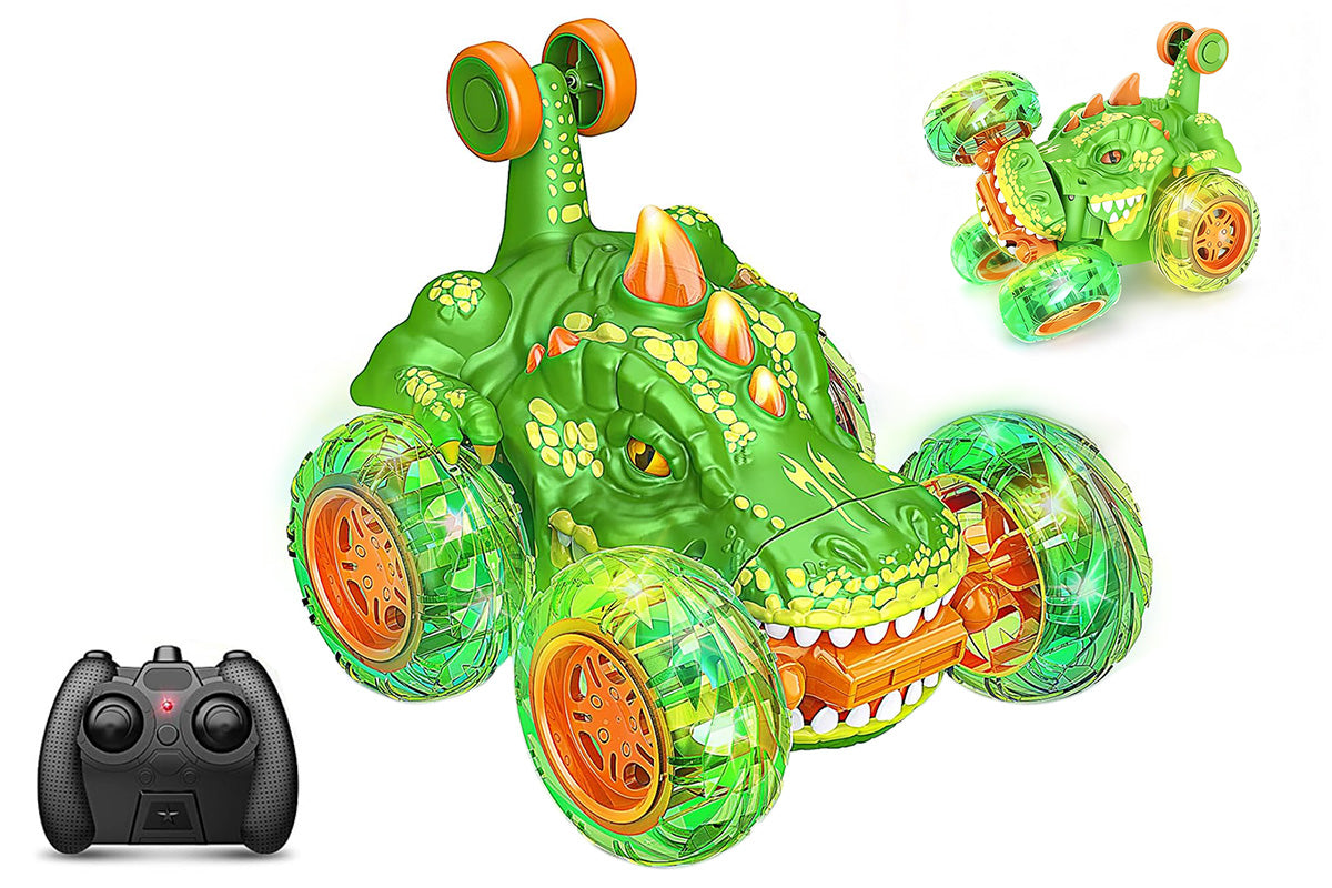 Remote Control Car 360-degree Rotating 4WD RC Stunt Twist Cars LED Lights