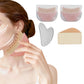 Stainless Steel Gua Sha Tool and  Face Brush Set -Pink