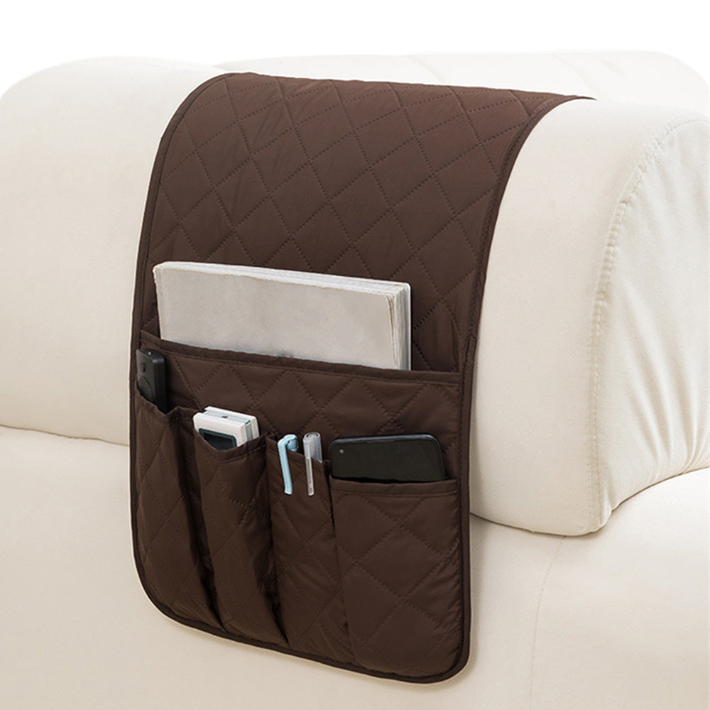 5 Pocket Sofa Armrest Organizer Remote Holder Bag for Couch and Chair