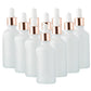 10 Pack Glass Dropper Bottles Rose Gold Caps for Essential Oils 15ml 30ml 50ml