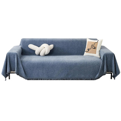 Sofa Throw Rug Cover Large Blanket for Couch Furniture Protector-Blue