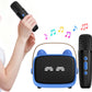 Mini Karaoke Machine Toys Gifts Portable MP3 Player with 2 Wireless Microphone