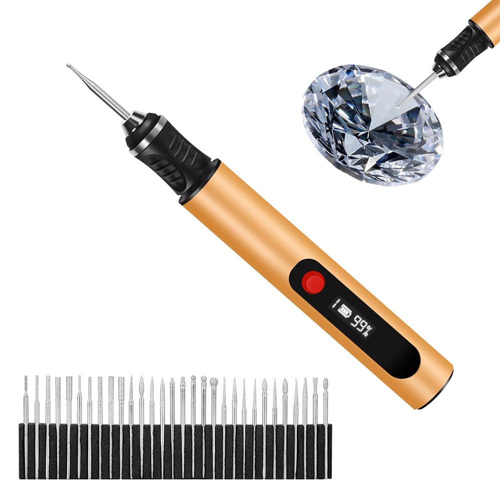 Electric Engraving Pen with 30 Bits 3-Speed Adjust Engraving Pen for Metal Wood Glass