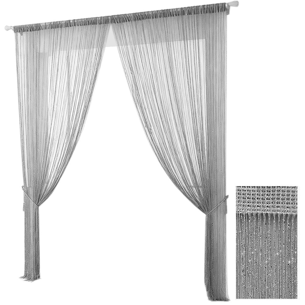 100x200cm Shimmer Tassel String Door and Window Divider Curtain