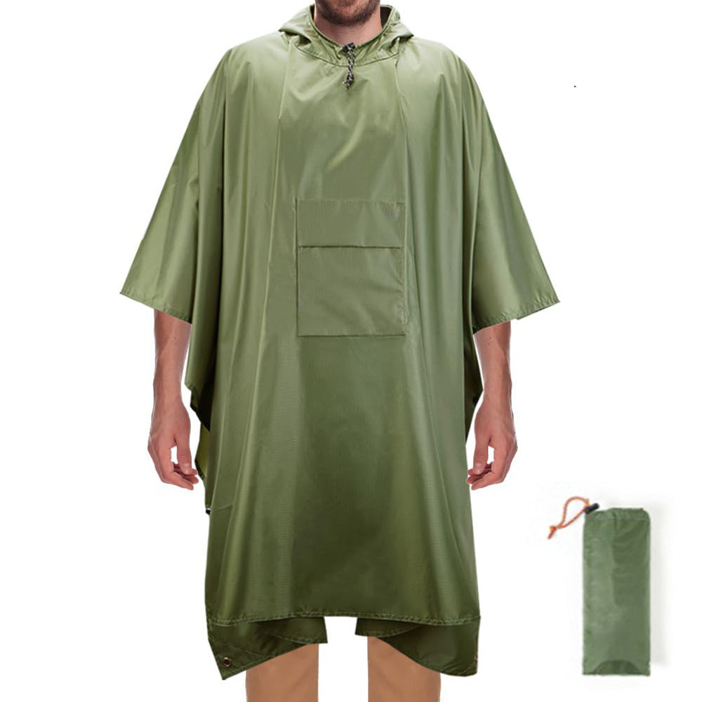 3 in 1 Portable Rain Poncho Waterproof Lightweight Emergency Raincoat with Pocket