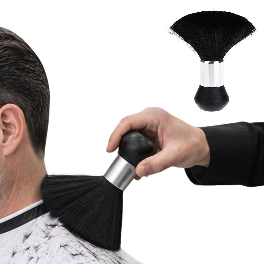 Soft Hair Sweeper Brush with Storage Case Neck Duster Brush for Home Barbershop