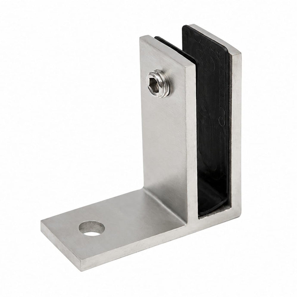 304 Stainless Steel Pool Fence Glass Clamp for 10 to 12mm Panels-Silver