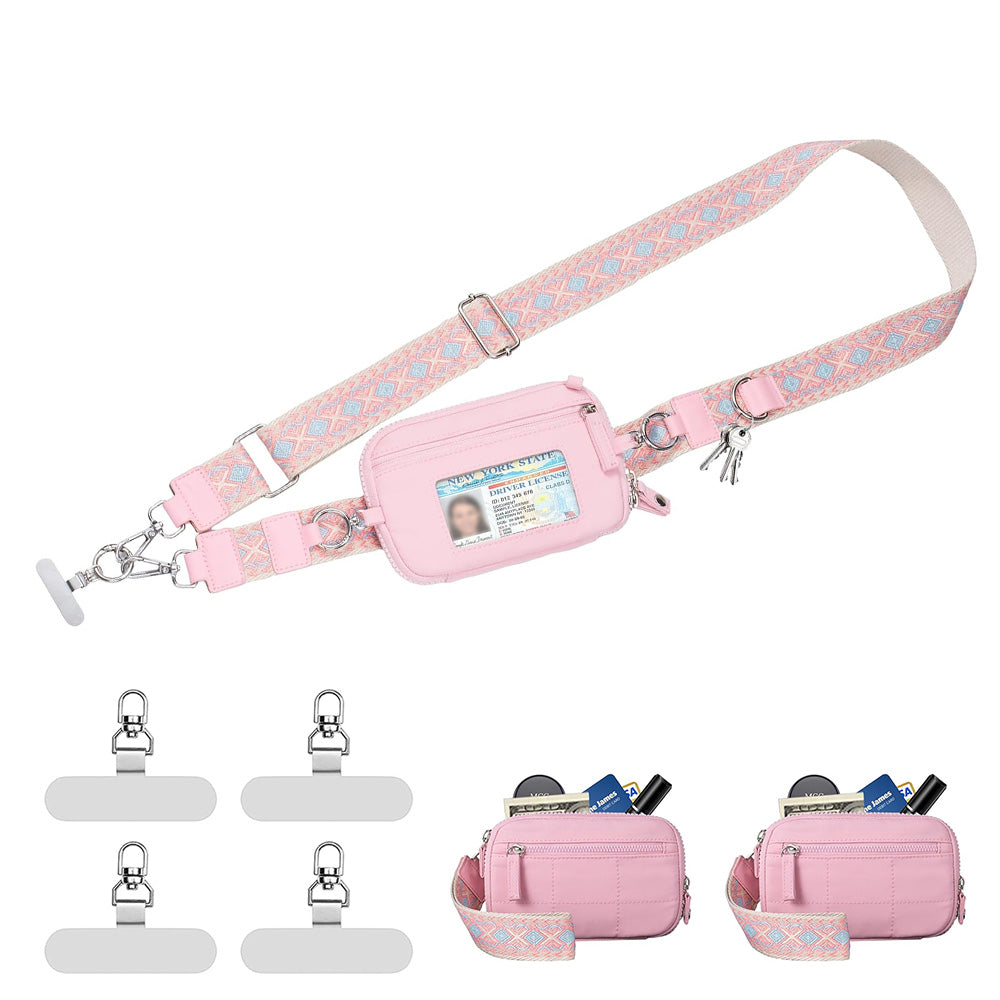 2XPhone Lanyard Clip and Go Strap for Phone with Wallet Crossbody