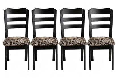 4Pcs Chair Seat Cover Stretch Chair Covers Washable Seat Cushion Slipcovers -ST1