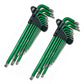 2X9Pcs Long Arm Ball End Hex Key Set with CRV Steel for Car and Motorcycle Repair