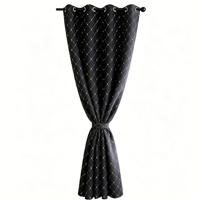 Blackout Curtain Gradient Color Curtains for Bedroom Living Room-Black