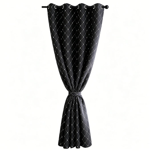 Blackout Curtain Gradient Color Curtains for Bedroom Living Room-Black