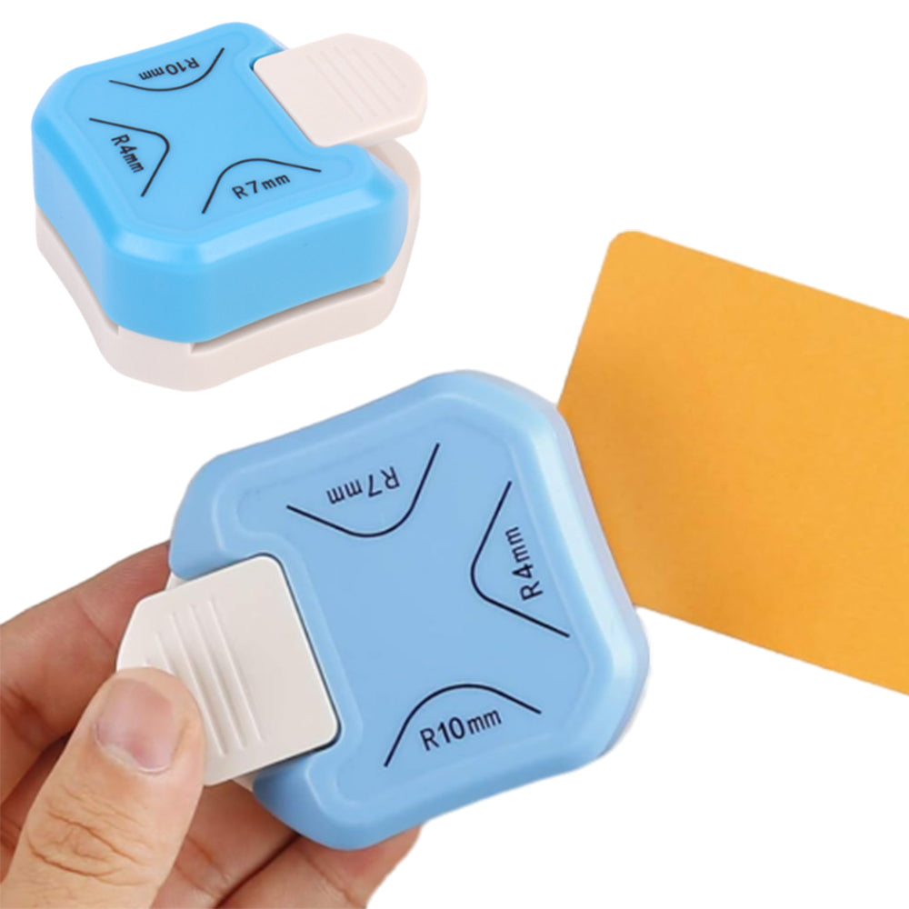 2PCS Paper Puncher for Arts Cardmaking 3-in-1 Paper Round Corner Edges Punch Card Scrapbooking Tool
